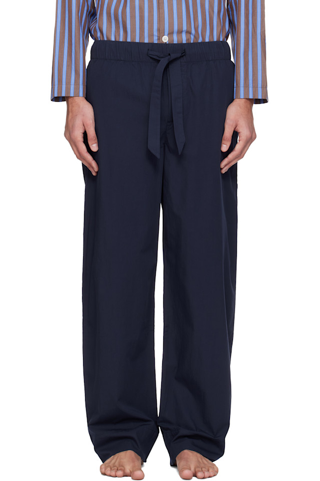 Tekla Пижамные штаны из темно-синего поплина
Tekla Пижамные штаны из темно-синего поплина