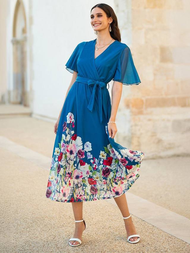 Миди-платье с запахом из цветочной сетки Yumi, бирюзовый
Миди-платье с запахом из цветочной сетки Yumi, бирюзовый
