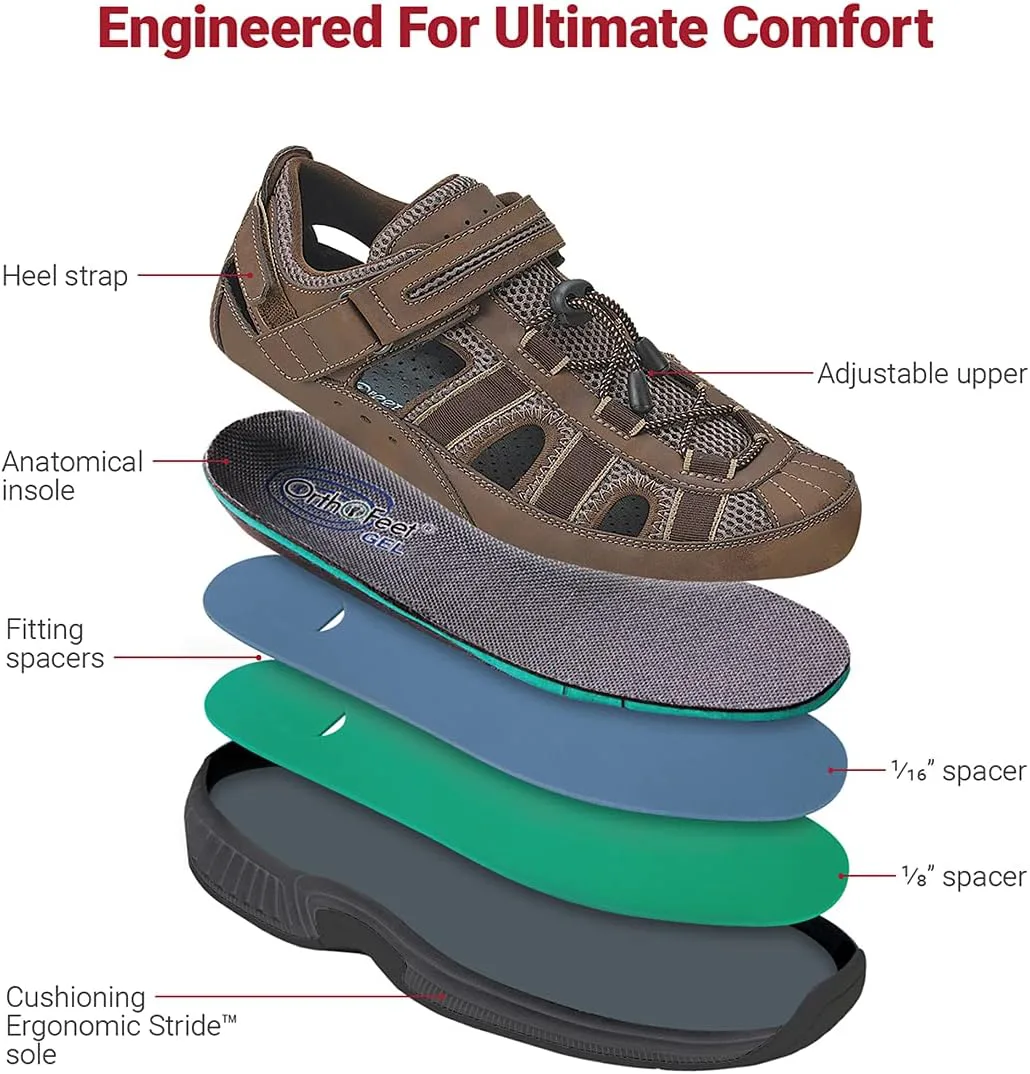 Мужские сандалии Orthofeet Clearwater, коричневый
Мужские сандалии Orthofeet Clearwater, коричневый