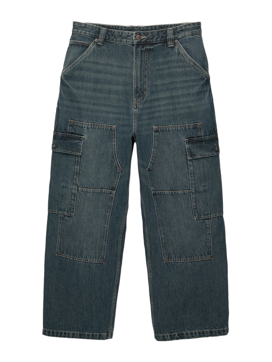 Мешковатые джинсы-карго Pull&Bear, синий деним
Мешковатые джинсы-карго Pull&Bear, синий деним