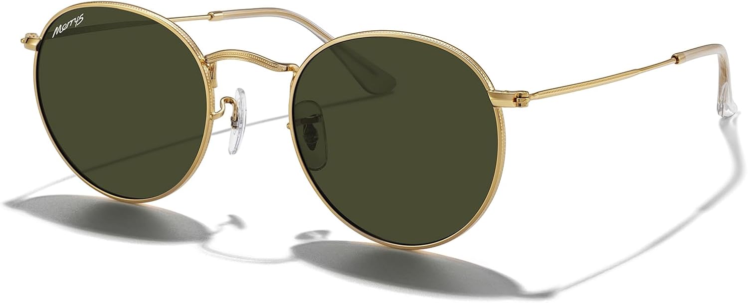 Модные круглые металлические поляризованные солнцезащитные очки MERRY для женщин и мужчин в стиле ретро, классика и винтаж, модель S6447 MERRY'S, Polished Gold Frame/G15 Lens
Модные круглые металлические поляризованные солнцезащитные очки MERRY для женщин и мужчин в стиле ретро, классика и винтаж, модель S6447 MERRY'S, Polished Gold Frame/G15 Lens