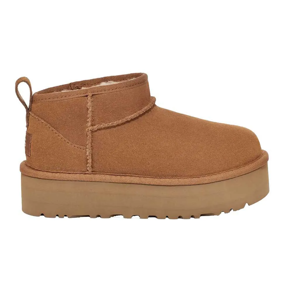 Детские ботинки Ugg Kids Classic Ultra Mini замшевые на толстой подошве, коричневый
Детские ботинки Ugg Kids Classic Ultra Mini замшевые на толстой подошве, коричневый