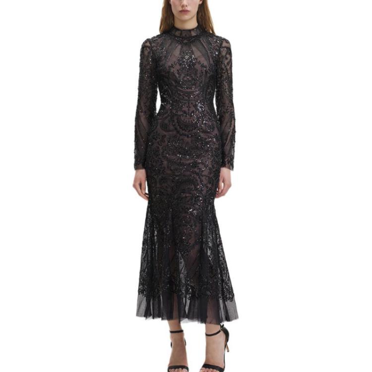 Self Portrait Длинное Платье с Длинными Рукавами Женское Классическое Черное
Self Portrait Длинное Платье с Длинными Рукавами Женское Классическое Черное