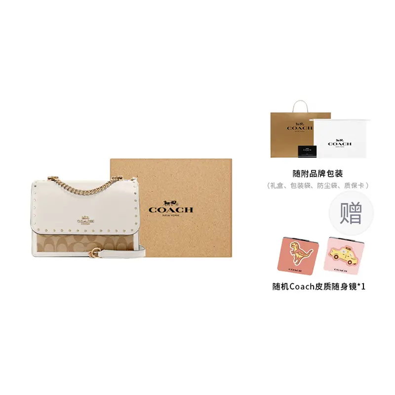 COACH Кожаная сумка через плечо с покрытием из прозрачного полотна
COACH Кожаная сумка через плечо с покрытием из прозрачного полотна