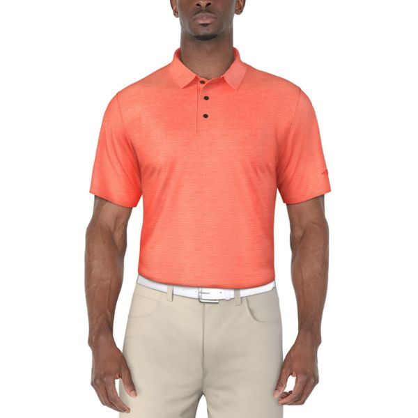 Мужская рубашка-поло для гольфа из жаккардового геометрического меха Grand Slam, цвет hot coral heather 
Мужская рубашка-поло для гольфа из жаккардового геометрического меха Grand Slam, цвет hot coral heather