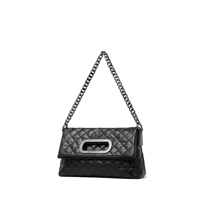 Сумка складная PU, сумка через плечо, женская сумка JANE DANCE черно-белая, натуральная телячья кожа мусс черная