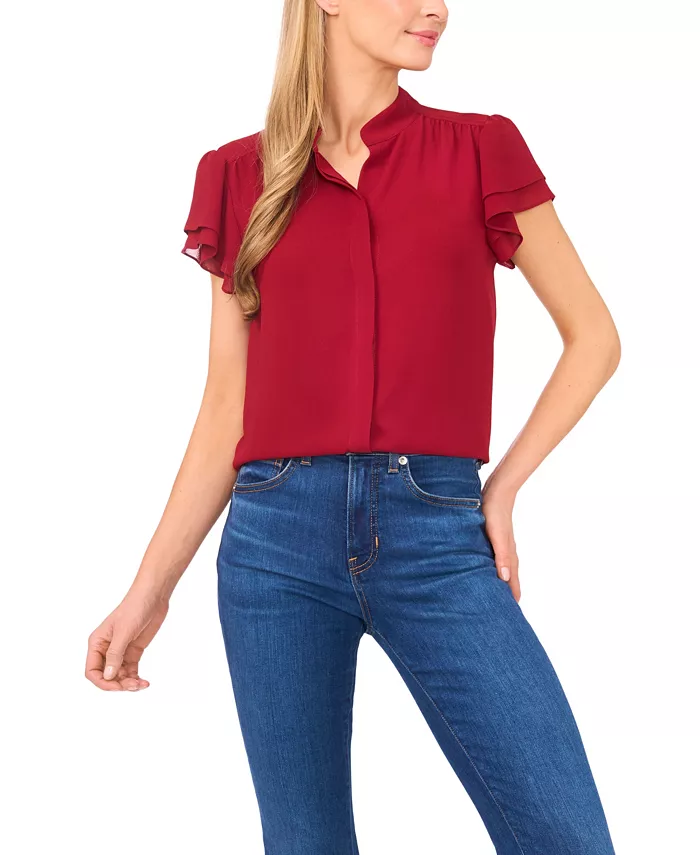 Женский топ с короткими рукавами и двойными лифами CeCe, красный
Женский топ с короткими рукавами и двойными лифами CeCe, красный