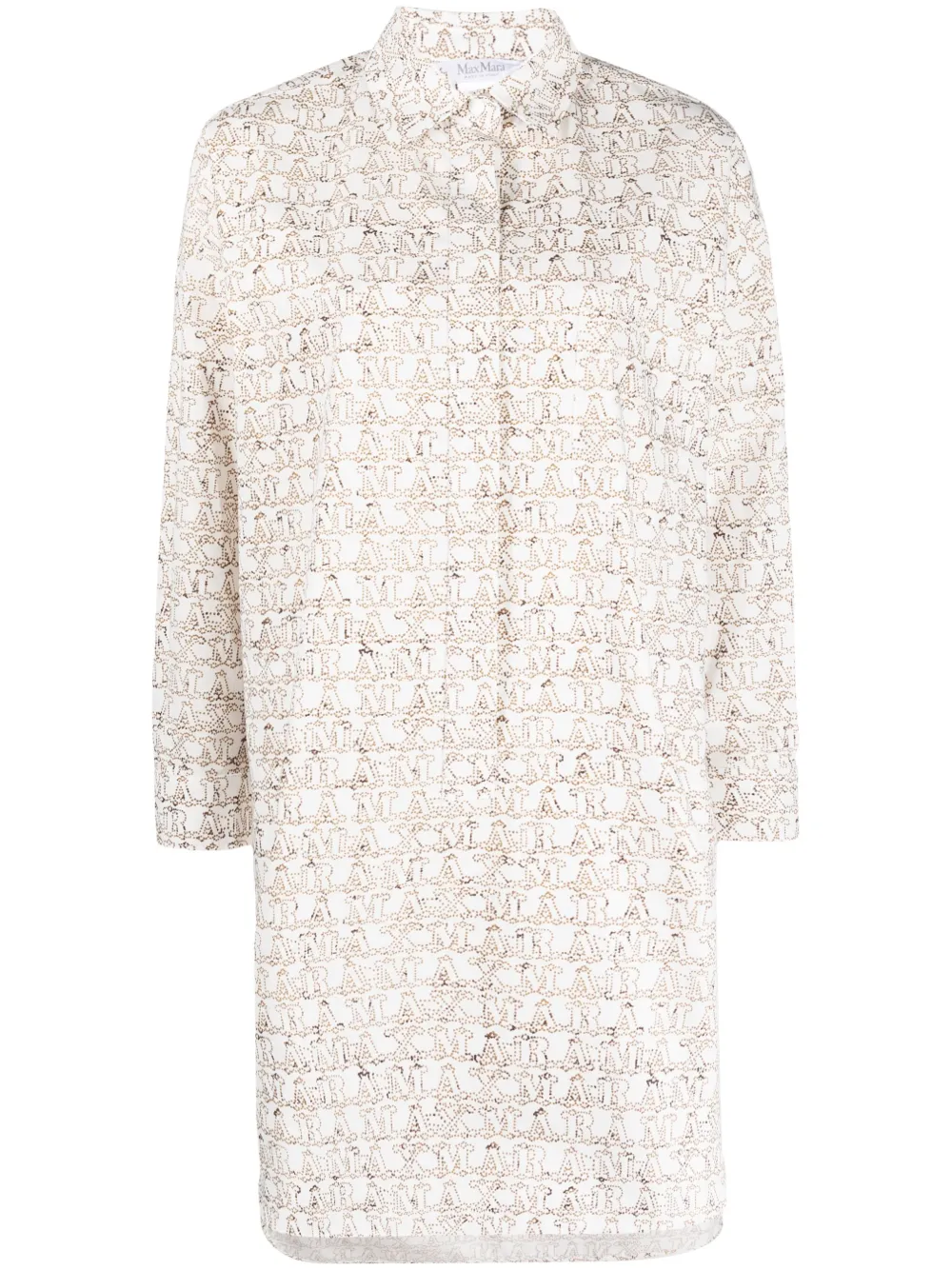 Платье-рубашка с логотипом MAX MARA, белый
Платье-рубашка с логотипом MAX MARA, белый
