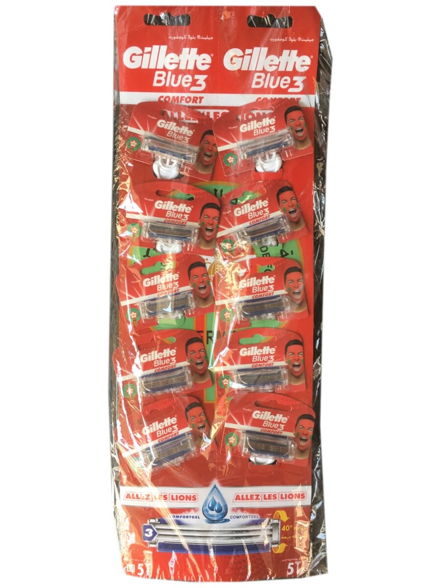 Gillette, Comfort Blue3 Morocco Edition, Бритвы, 10 шт
Gillette, Comfort Blue3 Morocco Edition, Бритвы, 10 шт