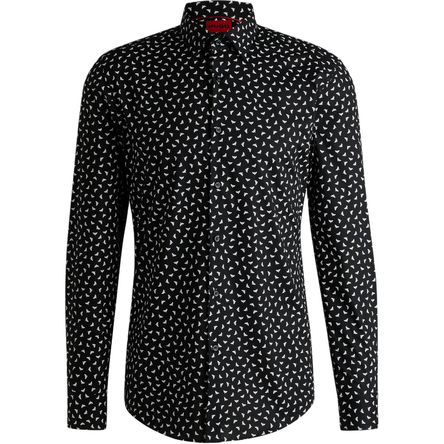 Хлопковая рубашка Hugo Printed HUGO BOSS, черный
Хлопковая рубашка Hugo Printed HUGO BOSS, черный