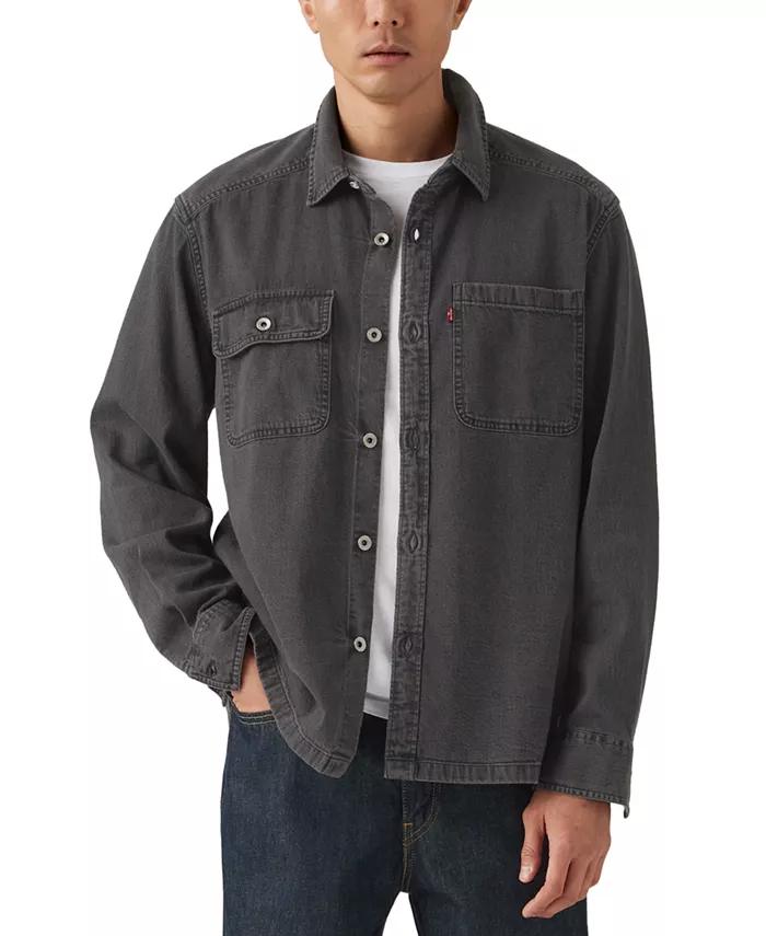 Мужская свободная рубашка с длинным рукавом и застежкой на пуговицы спереди Levi's, черный
Мужская свободная рубашка с длинным рукавом и застежкой на пуговицы спереди Levi's, черный