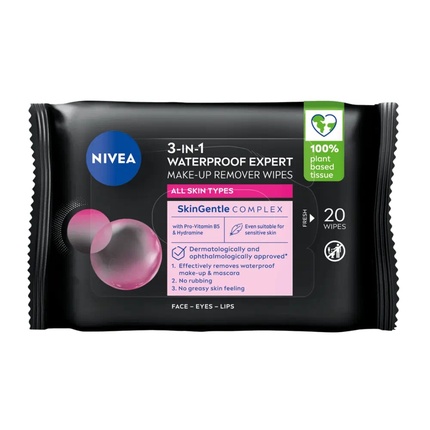 Водостойкие очищающие салфетки Micellair Expert - 20 шт Nivea
Водостойкие очищающие салфетки Micellair Expert - 20 шт Nivea