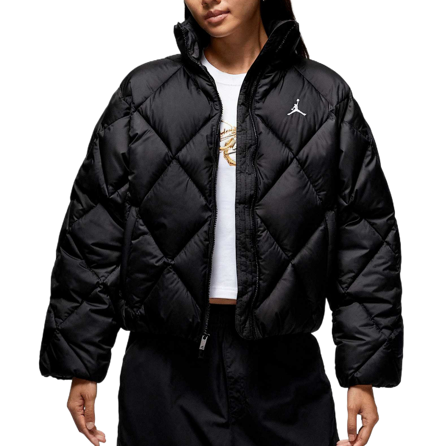 Женская стеганая пуховик пуховик женский Jordan, черный
Женская стеганая пуховик пуховик женский Jordan, черный