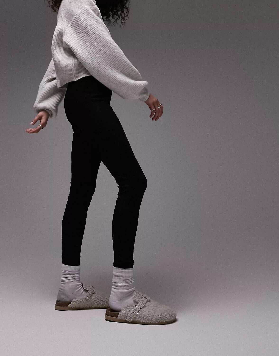 Тяжелые леггинсы в полный рост Topshop черного цвета с глубоким поясом
Тяжелые леггинсы в полный рост Topshop черного цвета с глубоким поясом