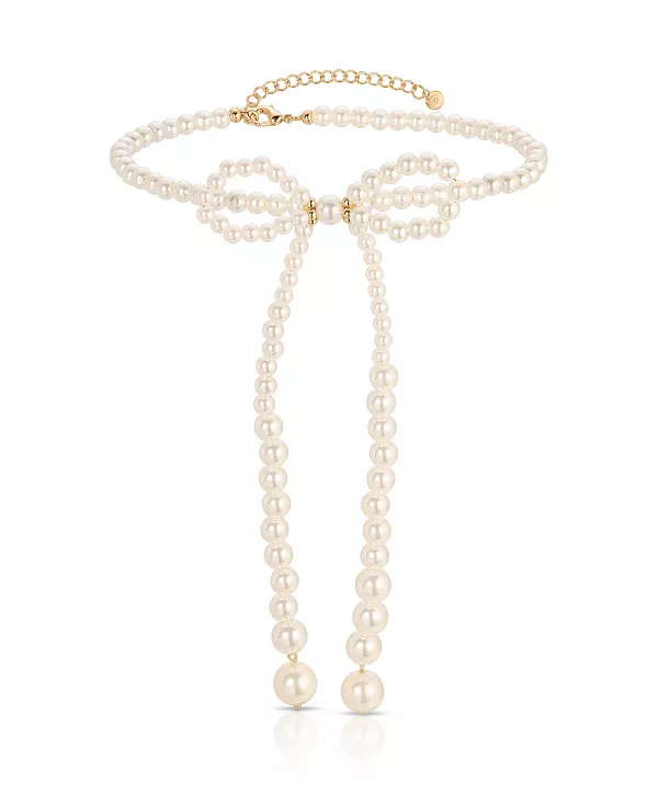 Ожерелье-Чокер с бантом из перламутра «Венера» Ettika, gold
Ожерелье-Чокер с бантом из перламутра «Венера» Ettika, gold