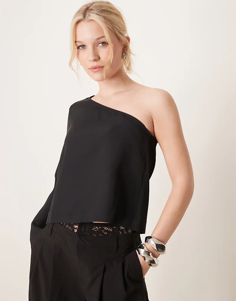 Топ на одно плечо черного цвета Vila
Топ на одно плечо черного цвета Vila