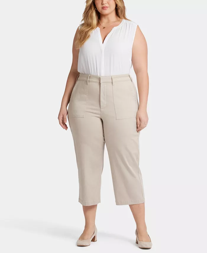 Удобные брюки до щиколотки больших размеров NYDJ, коричневый/бежевый
Удобные брюки до щиколотки больших размеров NYDJ, коричневый/бежевый