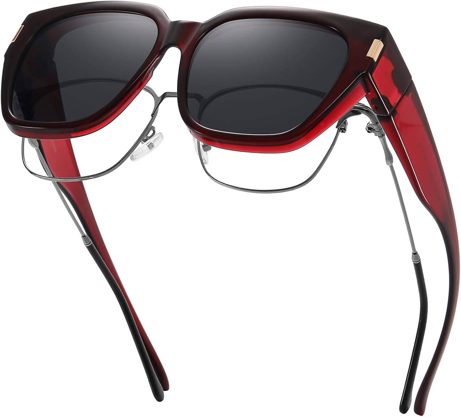 Солнцезащитные очки HAOLOTA с поляризованными линзами, надеваемые поверх обычных очков, для женщин и мужчин. Модные квадратные очки с обтекаемой формой и защитой от УФ-излучения, L Size 05 Wine Red/Grey
Солнцезащитные очки HAOLOTA с поляризованными линзами, надеваемые поверх обычных очков, для женщин и мужчин. Модные квадратные очки с обтекаемой формой и защитой от УФ-излучения, L Size 05 Wine Red/Grey