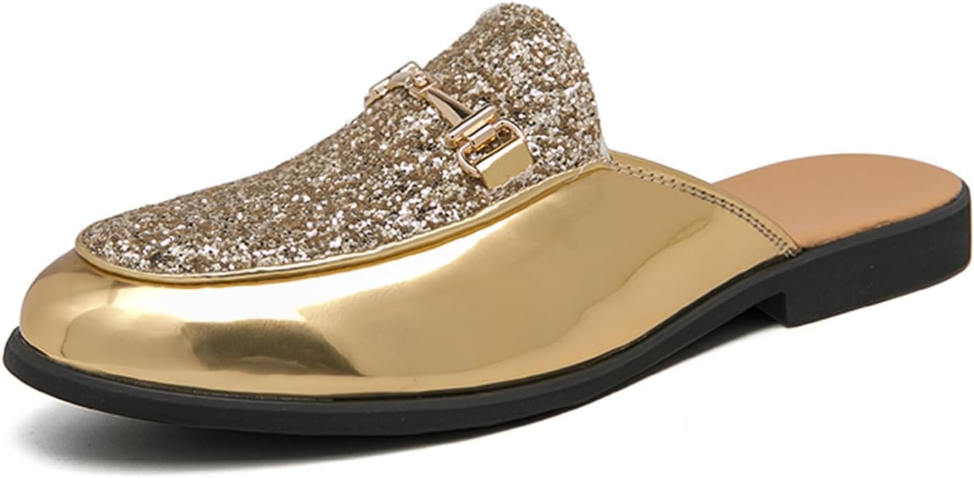 Мюли для мужчин с заостренным носком, комфортные беззадние лоферы с пряжкой, мужские модные тапочки Abborora, золотой
Мюли для мужчин с заостренным носком, комфортные беззадние лоферы с пряжкой, мужские модные тапочки Abborora, золотой