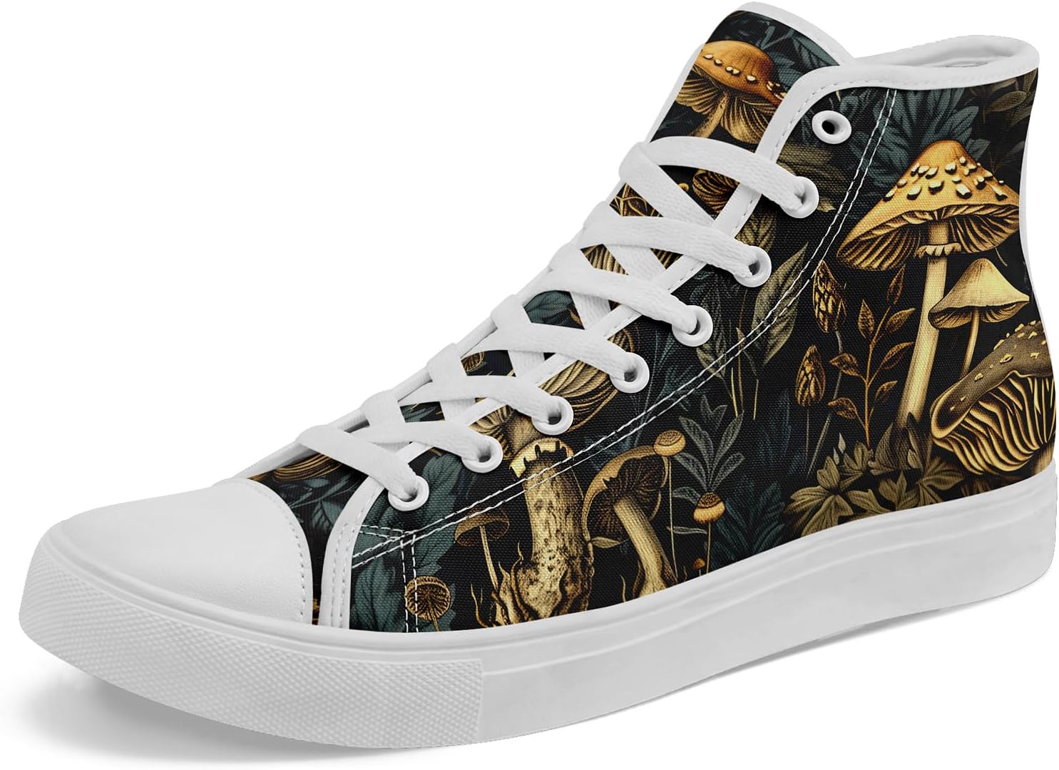 Высокие кеды на холщовой основе AWSOLE «Грибной лес» для женщин и мужчин, винтажные готические стильные кроссовки с натуральным принтом, повседневная обувь, белый/черный/синий/золотой
Высокие кеды на холщовой основе AWSOLE «Грибной лес» для женщин и мужчин, винтажные готические стильные кроссовки с натуральным принтом, повседневная обувь, белый/черный/синий/золотой