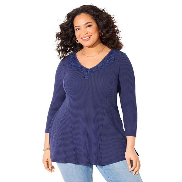 Туника женская plus size с отделкой кружевом и вафельной вязкой Catherines, Navy, Синий, Туника женская plus size с отделкой кружевом и вафельной вязкой Catherines, Navy
Туника женская plus size с отделкой кружевом и вафельной вязкой Catherines, Navy, Синий, Туника женская plus size с отделкой кружевом и вафельной вязкой Catherines, Navy