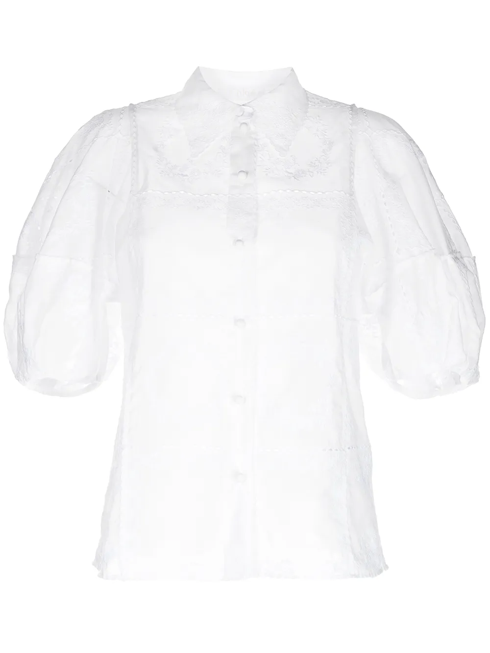 Рубашка с объемными рукавами и вышивкой CHLOÉ, белый
Рубашка с объемными рукавами и вышивкой CHLOÉ, белый