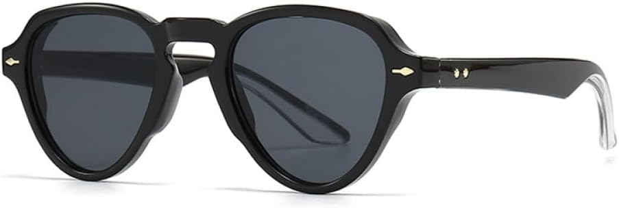 Винтажные уникальные овальные женские солнцезащитные очки в стиле панк, модные градиентные очки с защитой от УФ-излучения UV400, мужские солнцезащитные очки «кошачий глаз» с заклепками LXLHWN, Black Clear Gray
Винтажные уникальные овальные женские солнцезащитные очки в стиле панк, модные градиентные очки с защитой от УФ-излучения UV400, мужские солнцезащитные очки «кошачий глаз» с заклепками LXLHWN, Black Clear Gray