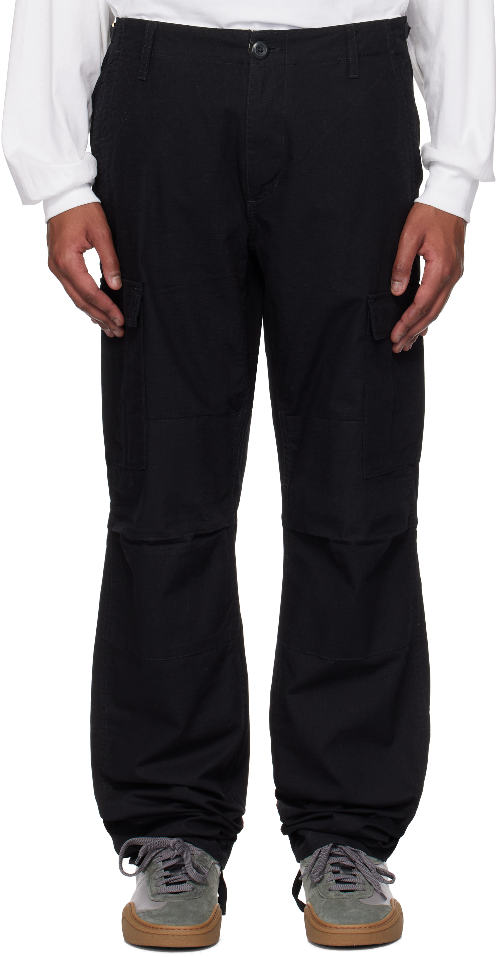 Черные авиационные брюки-карго Carhartt Work In Progress
Черные авиационные брюки-карго Carhartt Work In Progress