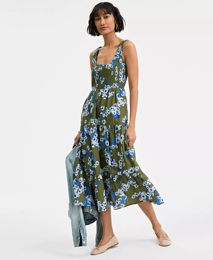 Женское платье миди с плетеной клеткой, многоярусное, с круглым вырезом On 34th, зеленый
Женское платье миди с плетеной клеткой, многоярусное, с круглым вырезом On 34th, зеленый