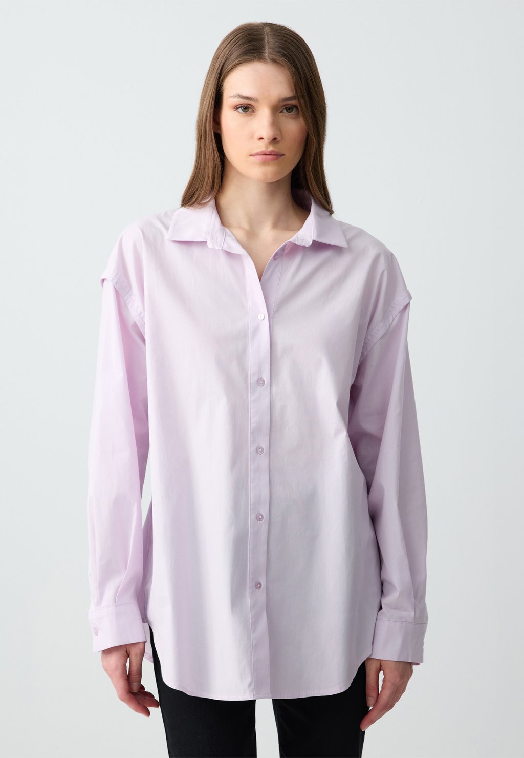 Блузка на пуговицах LOOSE FIT COLLAR Jimmy Key, сиреневый 
Блузка на пуговицах LOOSE FIT COLLAR Jimmy Key, сиреневый