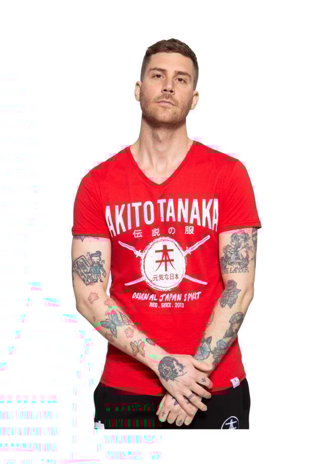 Футболка с принтом в виде меча спереди Akito Tanaka, красный
Футболка с принтом в виде меча спереди Akito Tanaka, красный