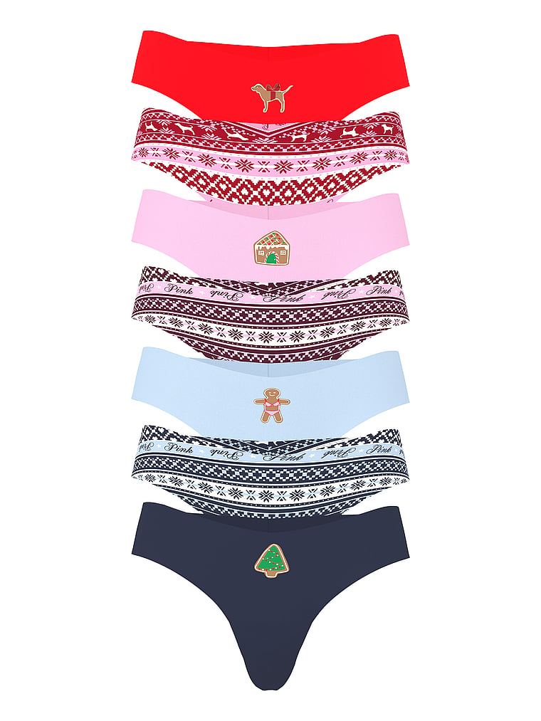 7 трусиков-стрингов, которые не видны Pink, holiday fair isle pack
7 трусиков-стрингов, которые не видны Pink, holiday fair isle pack