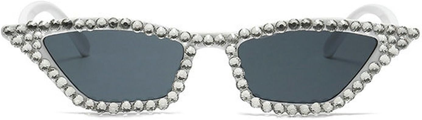 COTIA Сексуальные женские модные солнцезащитные очки «кошачий глаз» с бриллиантами, защита от ультрафиолета UV400, для музыкальных фестивалей, с небольшими блестками, милый дизайн, кристаллы, White
COTIA Сексуальные женские модные солнцезащитные очки «кошачий глаз» с бриллиантами, защита от ультрафиолета UV400, для музыкальных фестивалей, с небольшими блестками, милый дизайн, кристаллы, White