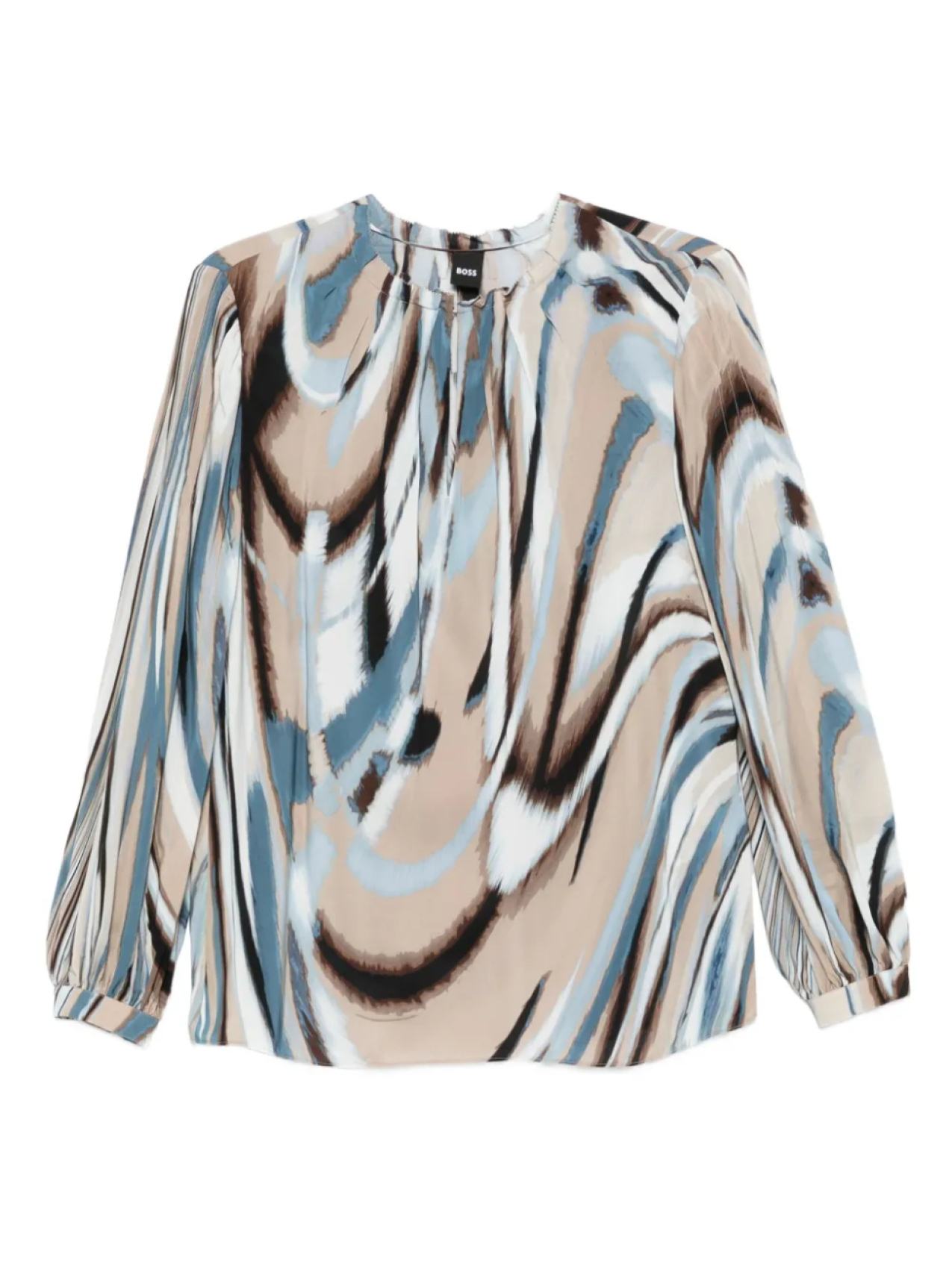 Блузка BOSS с абстрактным принтом и рукавами-фонариками, коричневый
Блузка BOSS с абстрактным принтом и рукавами-фонариками, коричневый