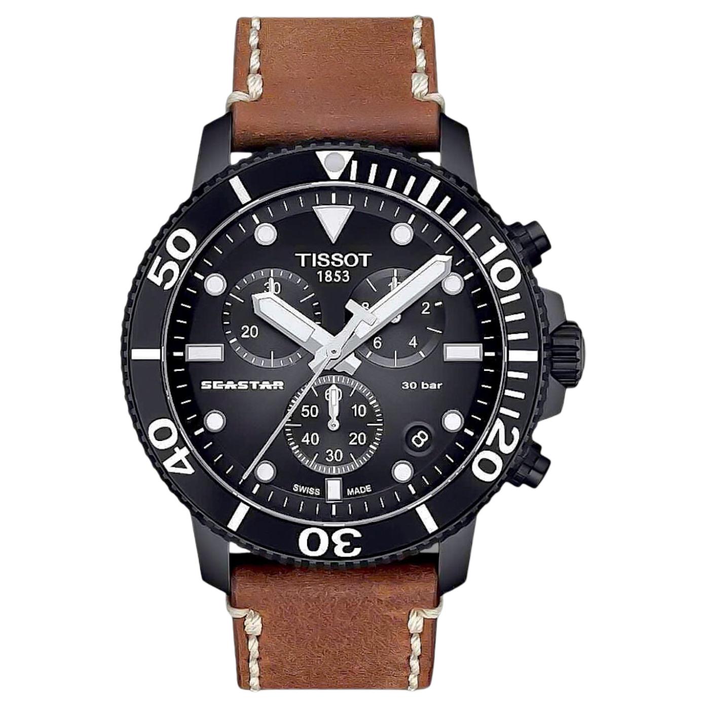 Коллекция Starfish Мужские часы с кварцевым механизмом 45,5 мм черный циферблат корпус из нержавеющей стали кожаный ремешок TISSOT
Коллекция Starfish Мужские часы с кварцевым механизмом 45,5 мм черный циферблат корпус из нержавеющей стали кожаный ремешок TISSOT