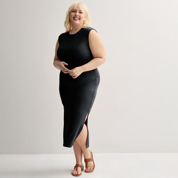 Платье больших размеров без рукавов со сборками Intempo, черный
Платье больших размеров без рукавов со сборками Intempo, черный