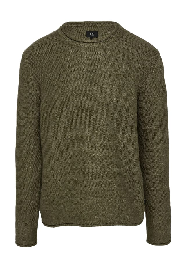 Вязаный свитер с подвернутым краем Qs, зеленый
Вязаный свитер с подвернутым краем Qs, зеленый