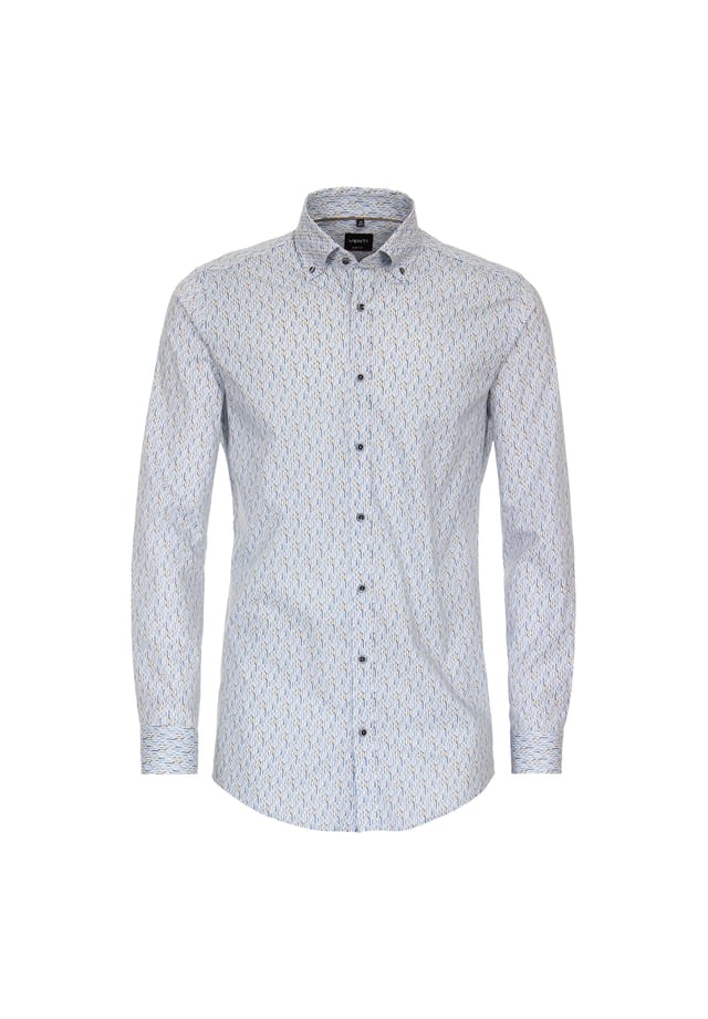 Рубашка с принтом в деловом стиле облегающая фигуру Venti, синий
Рубашка с принтом в деловом стиле облегающая фигуру Venti, синий