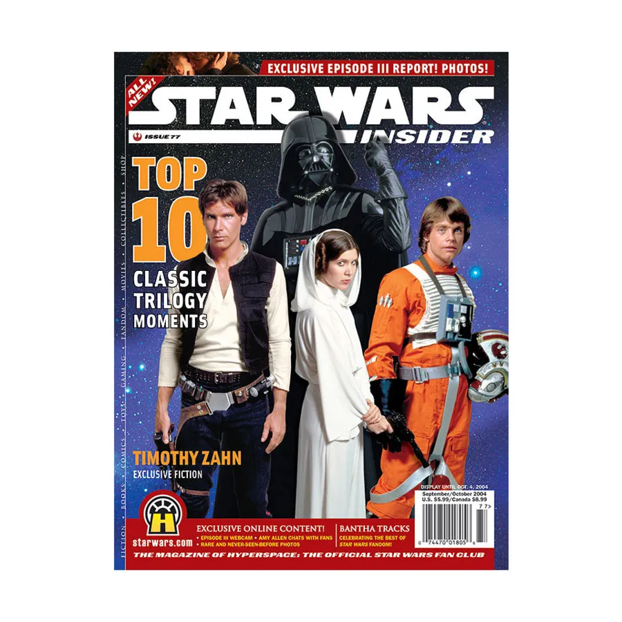 Журнал #77 "Top 10 Classic Trilogy Moments", Star Wars Insider #051 - #100 (WOTC)
Журнал #77 "Top 10 Classic Trilogy Moments", Star Wars Insider #051 - #100 (WOTC)