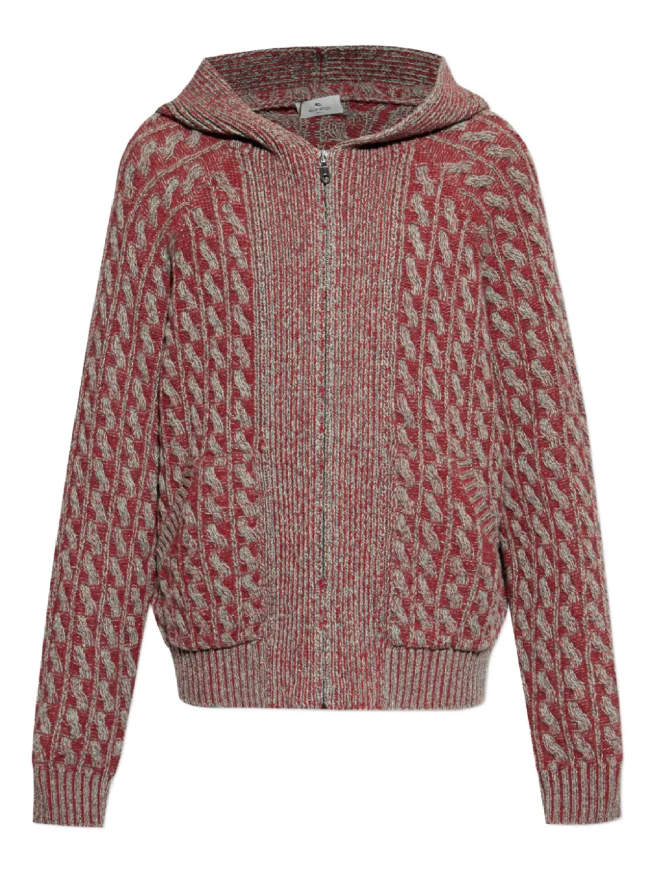 Толстовка с капюшоном ETRO с косичной вязкой и застежкой-молнией, серый
Толстовка с капюшоном ETRO с косичной вязкой и застежкой-молнией, серый