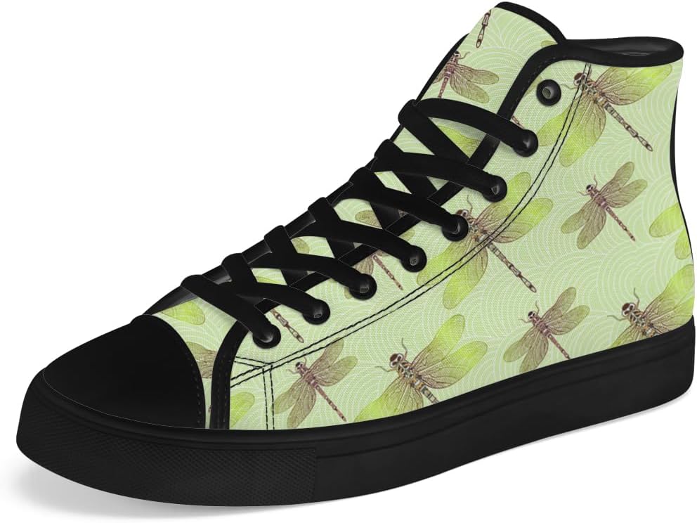 Мужские и женские высокие кеды с канвой Dragonfly, шнуровка, повседневная обувь Chebing, зеленый
Мужские и женские высокие кеды с канвой Dragonfly, шнуровка, повседневная обувь Chebing, зеленый