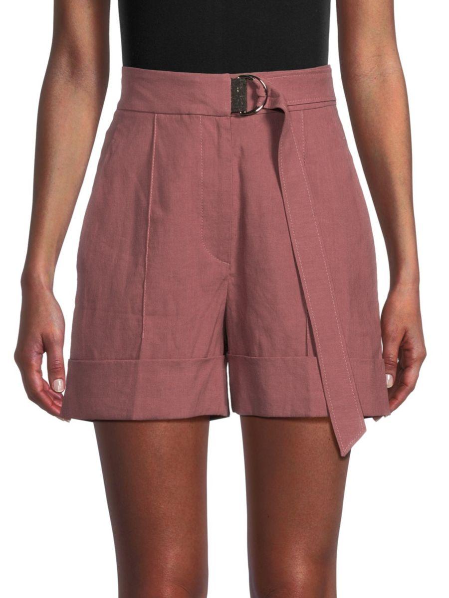 Шорты из льняной смеси с поясом Brunello Cucinelli, цвет Ruby Red
Шорты из льняной смеси с поясом Brunello Cucinelli, цвет Ruby Red