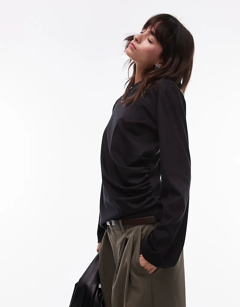 Свободный топ из джерси с асимметричной боковой сборкой черного цвета & Other Stories
Свободный топ из джерси с асимметричной боковой сборкой черного цвета & Other Stories