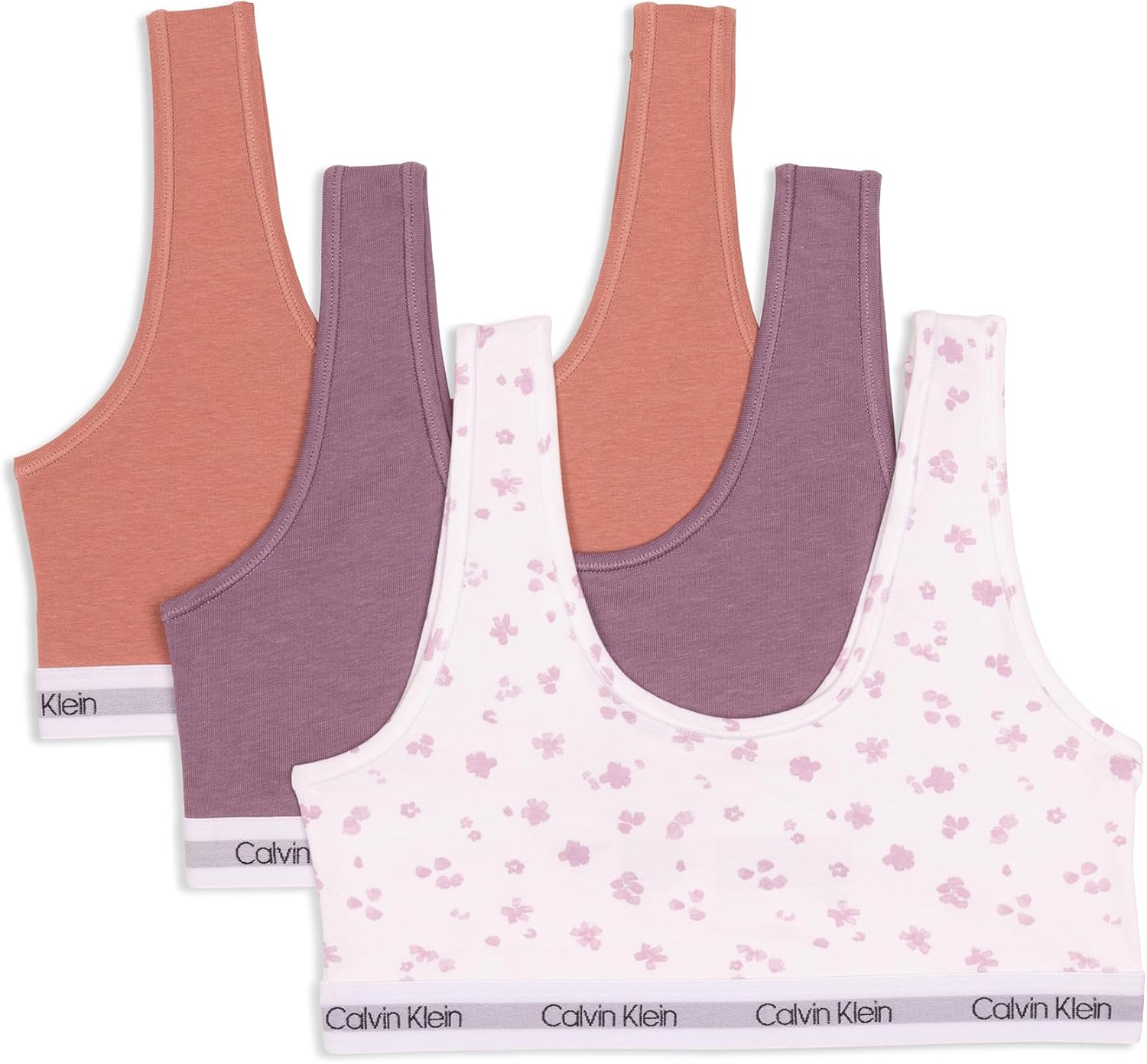 Комплект из 3 бюстгальтеров-бралеттов Calvin Klein Girls Modern Cotton, Mauve Micro Petal/Refined Plum/Modern Rose
Комплект из 3 бюстгальтеров-бралеттов Calvin Klein Girls Modern Cotton, Mauve Micro Petal/Refined Plum/Modern Rose