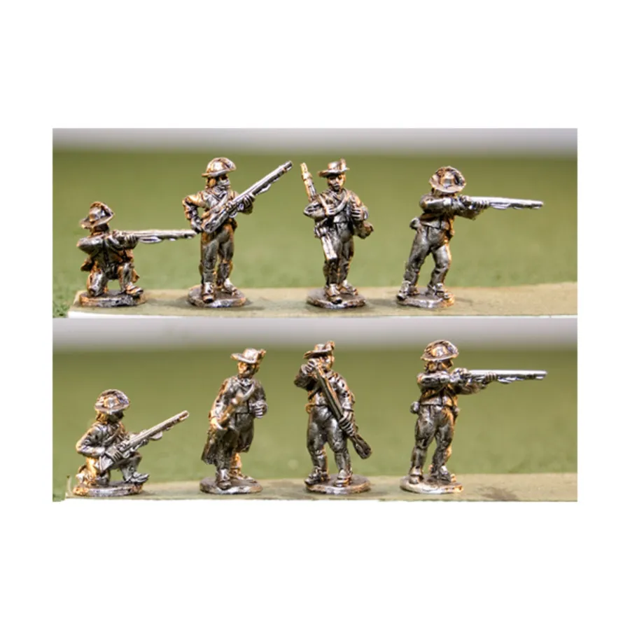 Британская пехота в обходах, круглых шляпах, перестрелке, Birth of a Nation (15mm) (Blue Moon Manufacturing)
Британская пехота в обходах, круглых шляпах, перестрелке, Birth of a Nation (15mm) (Blue Moon Manufacturing)