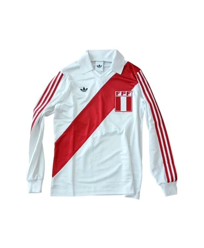 Футбольная майка сборной Перу 1978 года Adidas, белый
Футбольная майка сборной Перу 1978 года Adidas, белый