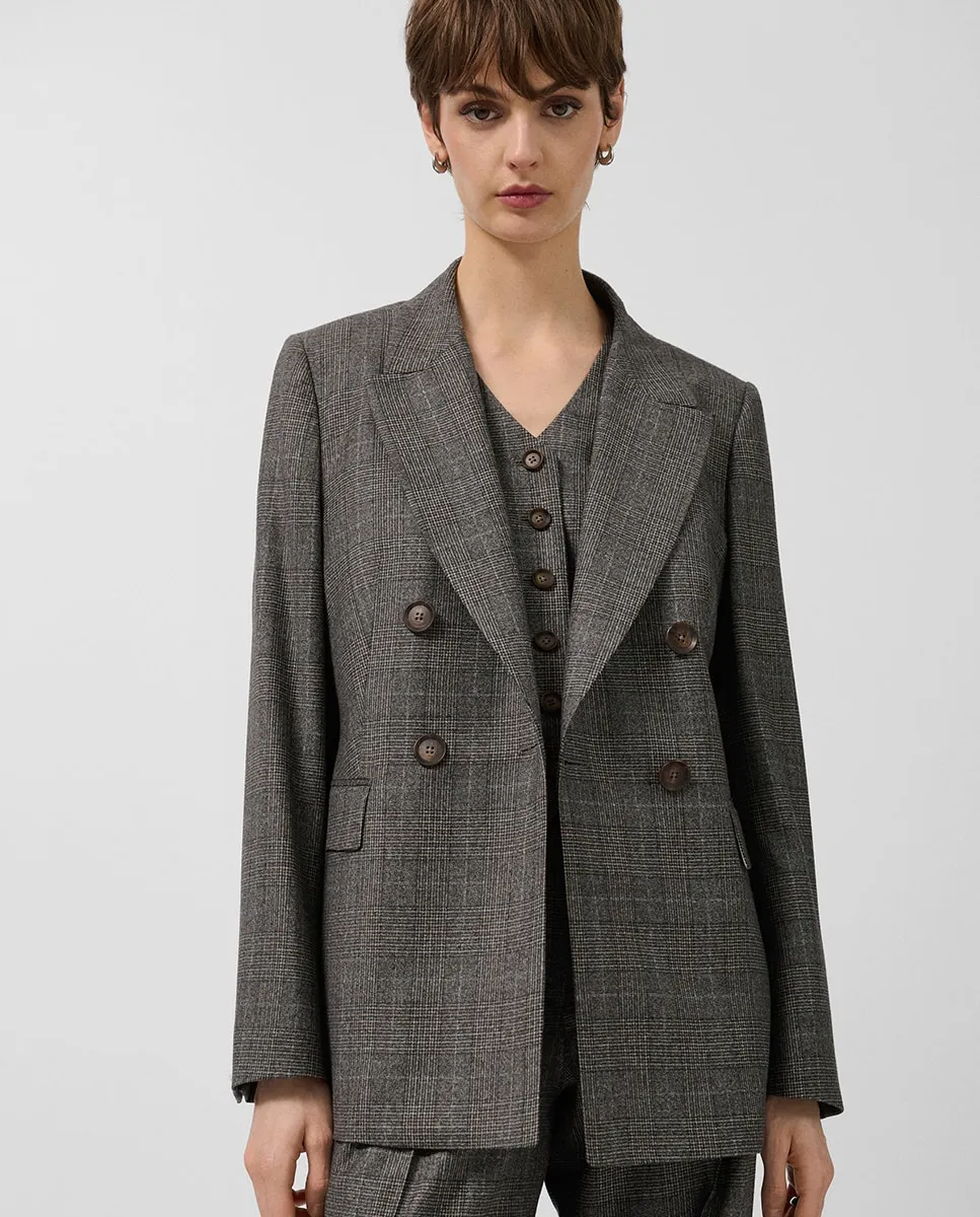 Женский двубортный блейзер в клетку глен Roberto Verino, коричневый
Женский двубортный блейзер в клетку глен Roberto Verino, коричневый