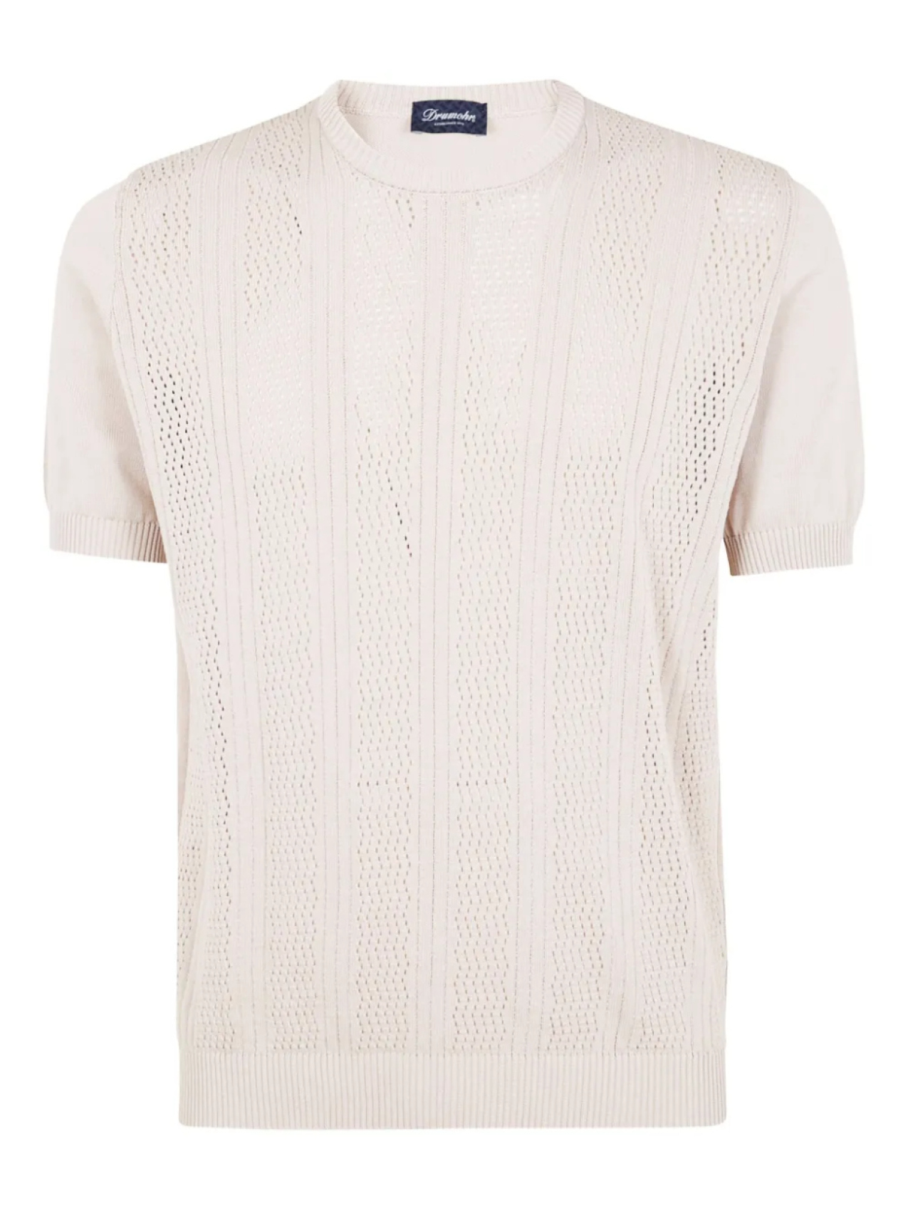 Футболка с сетчатыми вставками Drumohr, нейтральный 
Футболка с сетчатыми вставками Drumohr, нейтральный