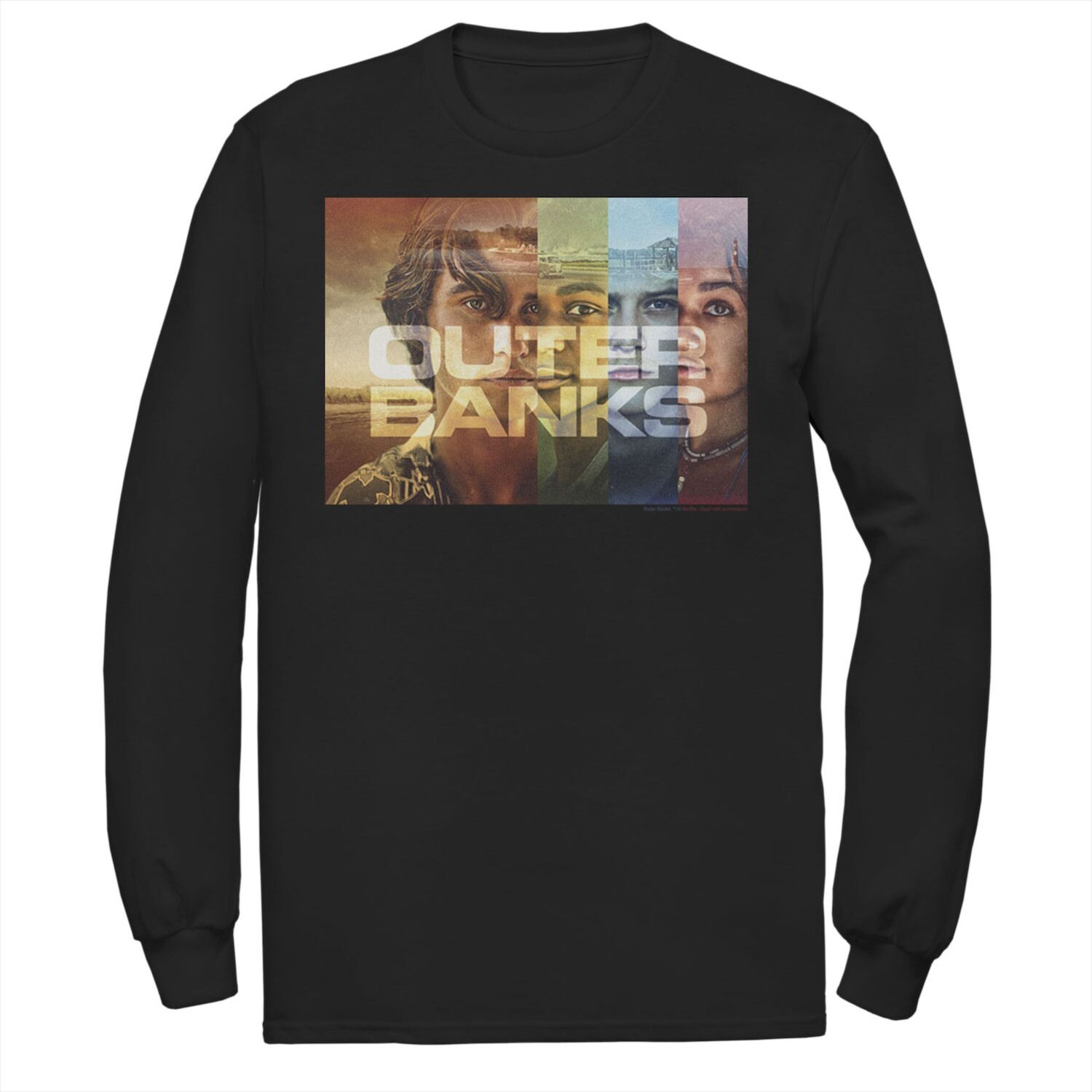 Мужская футболка с плакатом и панелями с персонажами Outer Banks Licensed Character
Мужская футболка с плакатом и панелями с персонажами Outer Banks Licensed Character