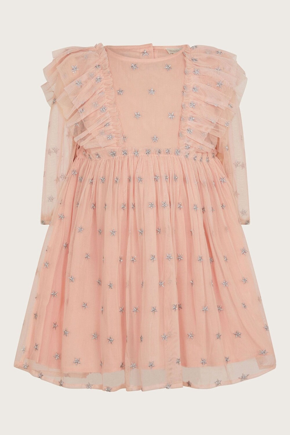 Платье из тюля с блестками и звездами Monsoon, розовый 
Платье из тюля с блестками и звездами Monsoon, розовый